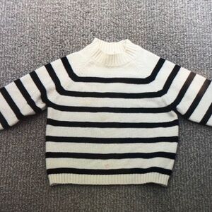 Classic Striped Kids Sweater - Black and White